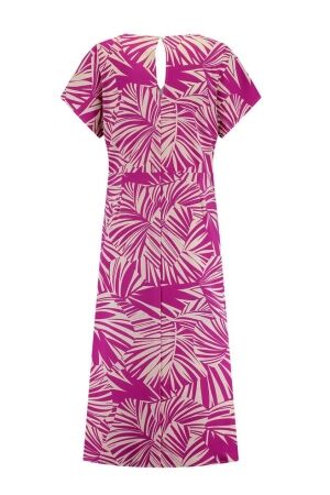 Studio Anneloes Studio Anneloes cleo palm dress 11069 Zomerjurkjes 1155 kit/fuchsia