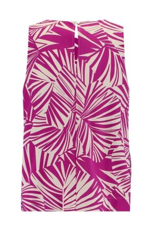 Studio Anneloes Studio Anneloes ebony satin palm top 11070 Tops en Singlets 1155 off white/fuchsia