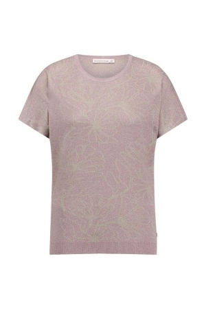Studio Anneloes Studio Anneloes kalani jacquard flower pullover 11196 Trui 1914 pale pink/kit