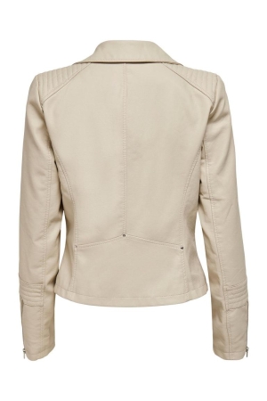 Only Only 15153079 onlgemma faux leather biker Leer en leatherlook silver lining 15153079