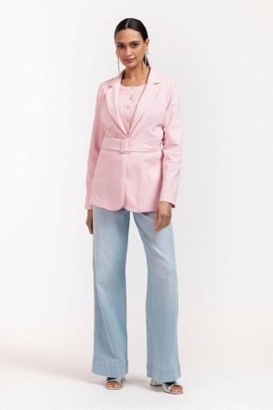 Studio Anneloes Studio Anneloes jade bonded buckle blazer 11081 Blazers 1900 pale pink