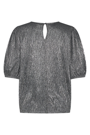 Tramontana Tramontana q18-13-401 top fancy crinkle T-shirt Korte mouw 008000-silver