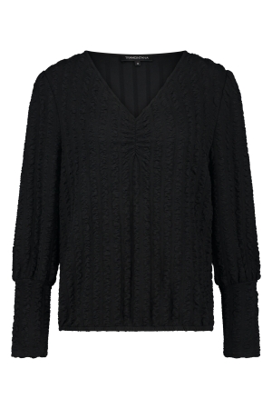 Tramontana Tramontana c24-13-401 top structure v-neck Trui 009000-black