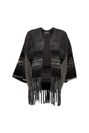 Geisha Geisha poncho 44600-20 Poncho´s 999 black/sand