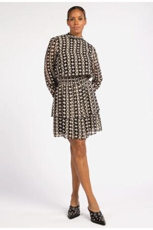 Aaiko Aaiko gabry ikat dot vis 515 Jurk 900 black