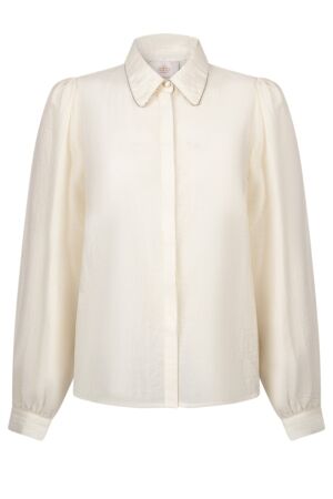 Aaiko Aaiko pillar chain twisted ten 507 Blouse 110809 ecru