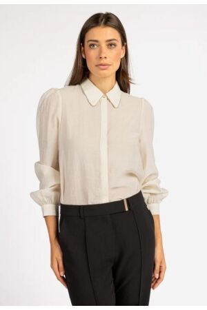 Aaiko Aaiko pillar chain twisted ten 507 Blouse 110809 ecru