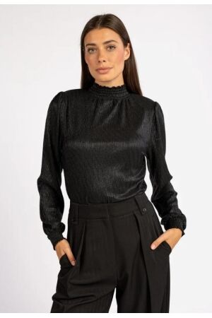 Aaiko Aaiko tory metallic pes 165 T-shirt Lange mouw 900 black