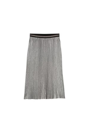SUMMUM SUMMUM pleated skirt lamee metallic 6s1256-12114 810 mist