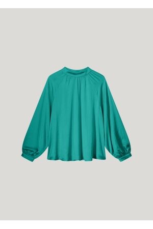 SUMMUM SUMMUM top high neck silky touch 2s3155-11817 T-shirt Lange mouw 624 peacock