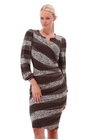K-Design K-Design bodycon jurk met luipaard design z146 Jurk p823