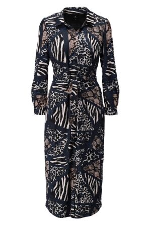 K-Design K-Design maxi jurk met dieren design & aantrekkoord z227 Jurk p854
