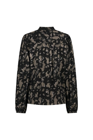 Nukus Nukus namibia blouse fw240469 Blouse 223 black/walnut