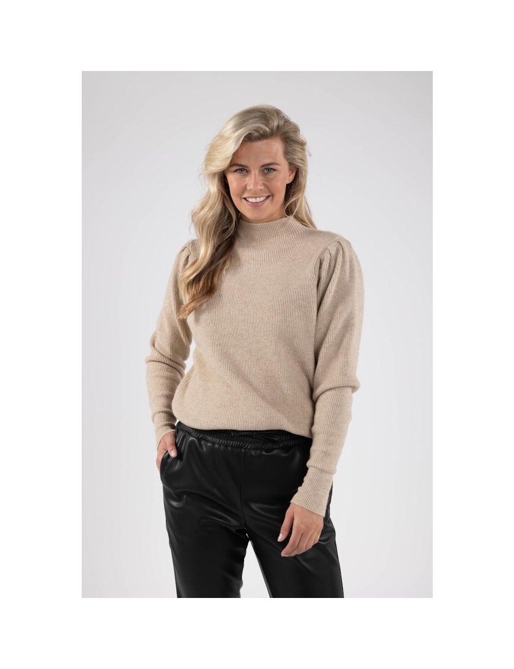 Nukus lana pullover lurex fw240617 Trui 9 sand Expresswear