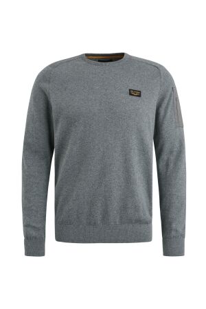 PME Legend PME Legend pkw2409320 r-neck american classic knit Trui 940 - mid grey melee
