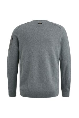PME Legend PME Legend pkw2409320 r-neck american classic knit Trui 940 - mid grey melee