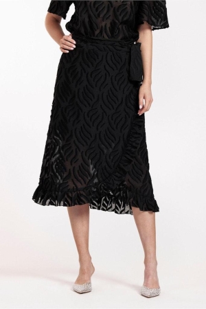Studio Anneloes Studio Anneloes shirley flow wrap skirt 11385 9000 black