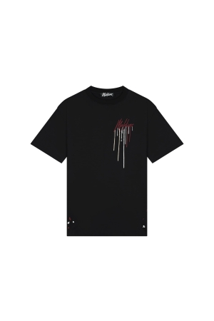 Malelions Malelions mm1-aw24-19 oversized painter t-shirt Print T-shirts 476 black/burgundy