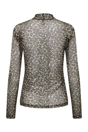 Only Only onlerica life mesh l/s top jrs noos 15141298 T-shirt Lange mouw pumice stone everyday leo