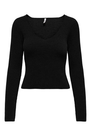 Only Only onlninna ls glitter reversible cs knt 15343294 Trui black black glitter