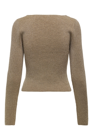 Only Only onlninna ls glitter reversible cs knt 15343294 Trui cartouche melange/pale gold