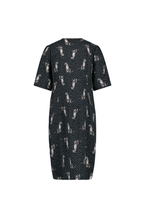 Studio Anneloes Studio Anneloes lara dot panther dress 11625 Jurk 9011 black/off white