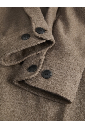 J&J Premium J&J Premium jprraymond melange solid ls overshirt sn 12263645 Overshirt charcoal gray comfort fit