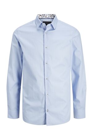 J&J Premium J&J Premium jprblaleeds print dobby l/s shirt ln 12268132 Overhemd chambray blue comfort fit