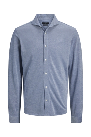 J&J Premium J&J Premium jprblalance pique l/s shirt smu 12269800 Overhemd chambray blue slim fit
