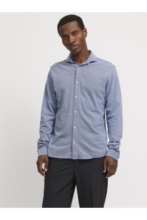 J&J Premium J&J Premium jprblalance pique l/s shirt smu 12269800 Overhemd chambray blue slim fit