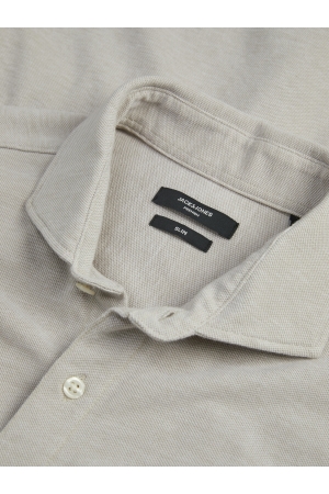 J&J Premium J&J Premium jprblalance pique l/s shirt smu 12269800 Overhemd tidal foam slim fit