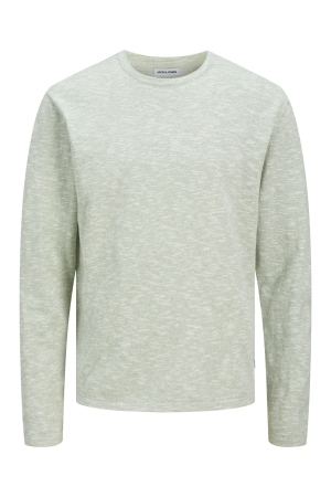 Jack & Jones Jack & Jones jjesummer knit crew neck sn 12269631 Trui iceberg green w. white