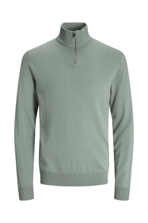Jack & Jones Jack & Jones jjeemil knit half zip noos 12189339 Trui iceberg green