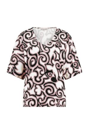 Studio Anneloes Studio Anneloes brigitta tulip top 11319 T-shirt Korte mouw 1190 off white/black
