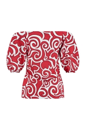 Studio Anneloes Studio Anneloes manon tulip top 11314 Tops en Singlets 3711 red/offwhite