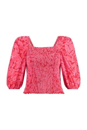 Studio Anneloes Studio Anneloes nouvella butterfly top 11351 T-shirt korte mouw 3733 red/coral