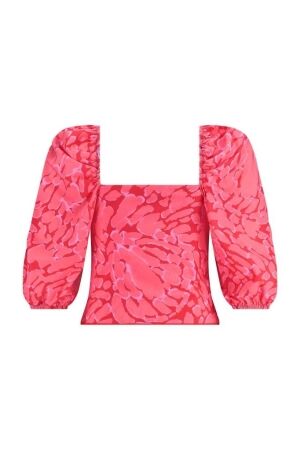 Studio Anneloes Studio Anneloes nouvella butterfly top 11351 T-shirt korte mouw 3733 red/coral