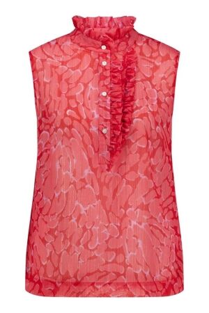 Studio Anneloes Studio Anneloes odette crepe sls top 11356 Tops en Singlets 3733 red/coral