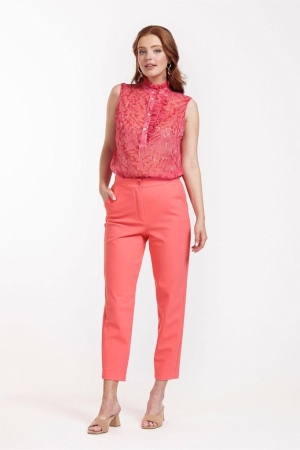 Studio Anneloes Studio Anneloes odette crepe sls top 11356 Tops en Singlets 3733 red/coral