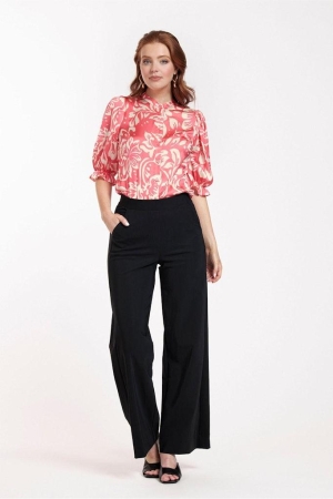 Studio Anneloes Studio Anneloes fawn satin flower blouse 11353 Blouse 3311 new coral/off white