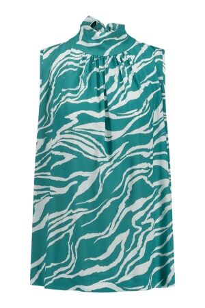 Studio Anneloes Studio Anneloes izzy tiger crepe top 09993 Tops en Singlets 7311 deep green/offwhite