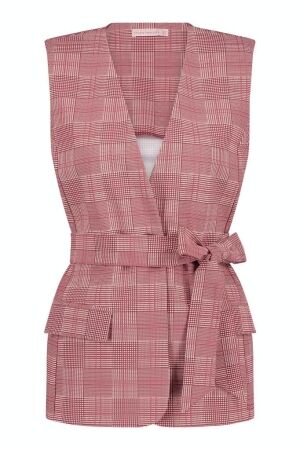 Studio Anneloes Studio Anneloes ellemijn sl pdg blazer 06893 Gilets 4046 stone red/ rose