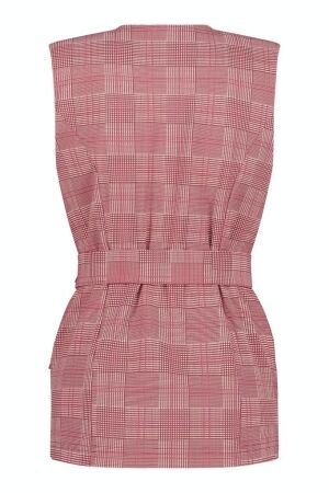 Studio Anneloes Studio Anneloes ellemijn sl pdg blazer 06893 Gilets 4046 stone red/ rose
