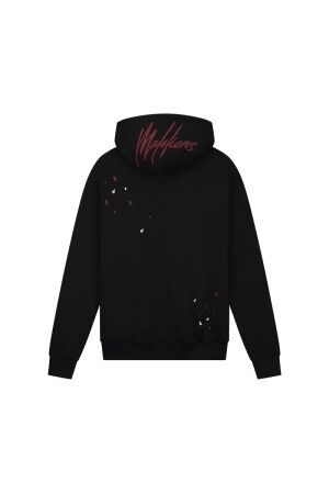 Malelions Malelions mm1-aw24-15 oversized painter hoodie Hoodies 476 black/burgundy