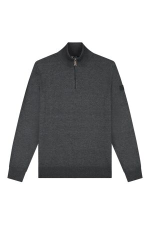 Malelions Malelions mm3-aw24-09 knitted quarter zip Trui 201 antra