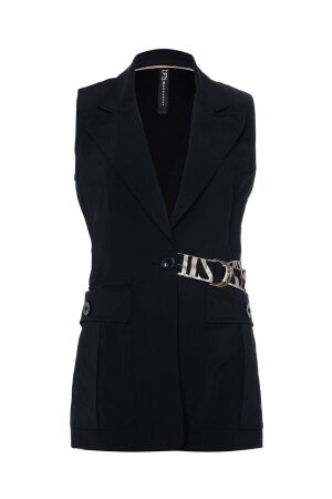 ZIP73 ZIP73 gilet lang cargo zwart w24/603/01/001 Gilets 001 zwart
