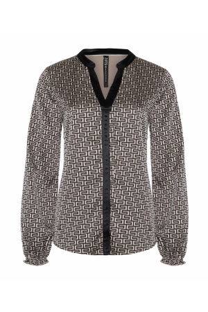 ZIP73 ZIP73 top never ending graphic champagne w24/631/04/255 T-shirt Lange mouw 255 champagne