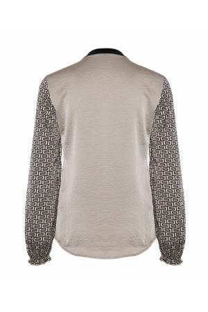 ZIP73 ZIP73 top never ending graphic champagne w24/631/04/255 T-shirt Lange mouw 255 champagne