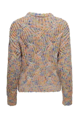 Only Only onlluca ls o-neck knt 15327589 Trui rose smoke multi color
