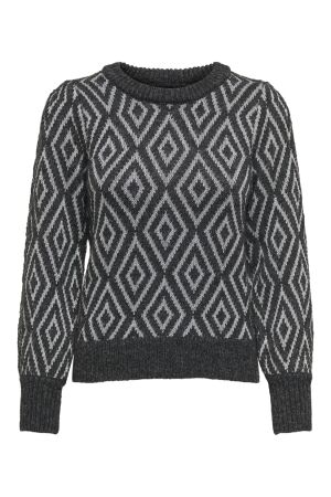 Only Only onlfie ls o-neck glitter knt 15332139 Trui black silver
